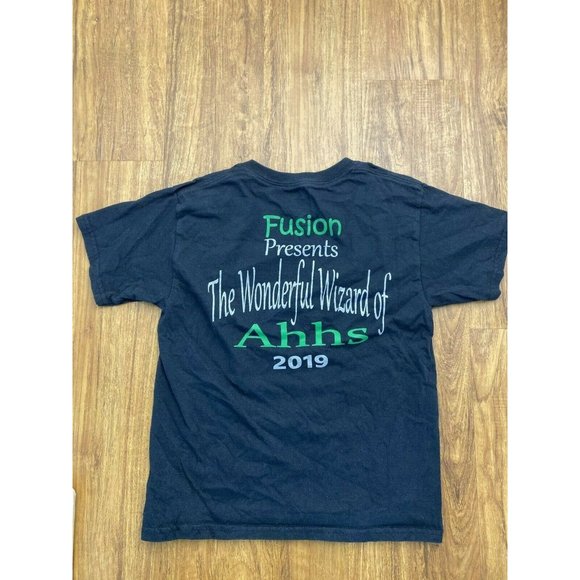 Kids Wizard of Oz Characters T Shirt Gildan‎ Black - Picture 5 of 11